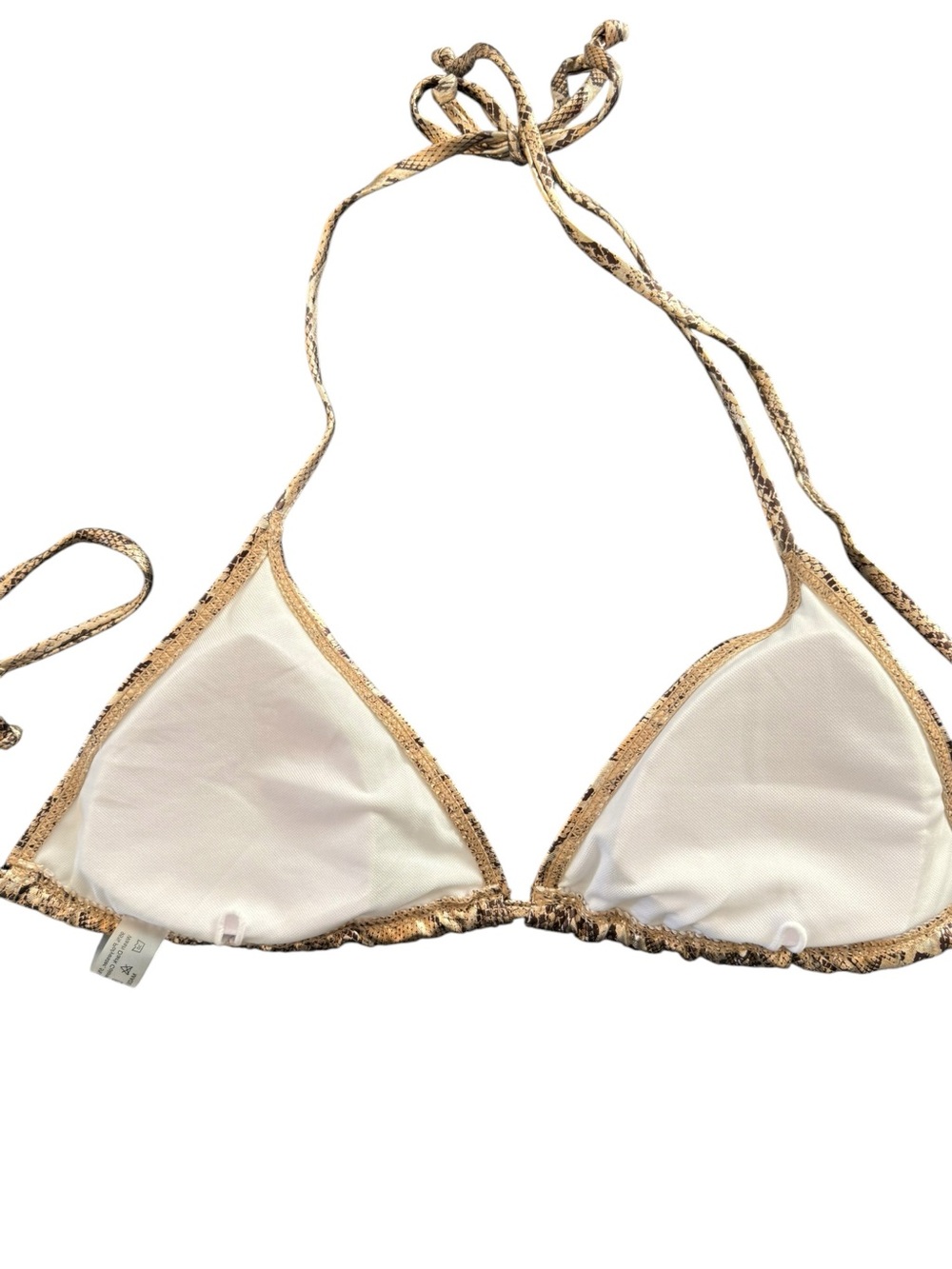 Snake Print Triangle Bikini Set - Brown Medium NWOT - Picture 5 of 5